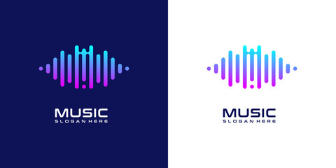 Music wave logo design inspiration