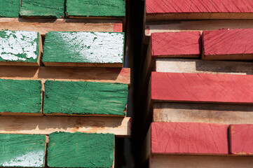 wooden panels on construction site