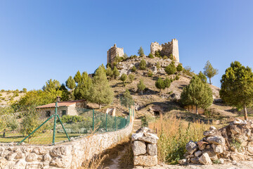 ruins of the Templar castle of Castillejo de Robledo, province of Soria, Castile and Leon, Spain
