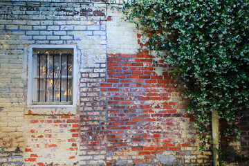 USA, Georgia, Savannah. Brick building in Historic District.