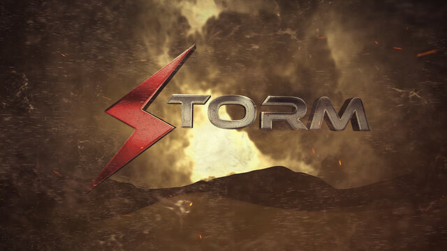 Cinematic Dust Storm Logo