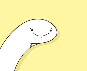 Funny worm illustration