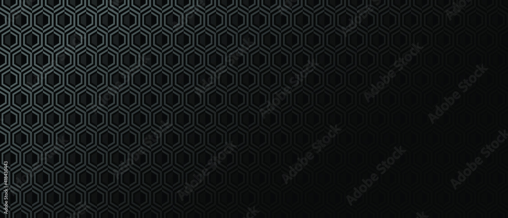 Poster abstract technology dark background with hexagons. modern vector texture illustration
