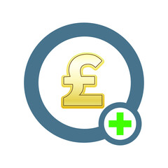 illustration of Financial concept Pounds icons Free Vector