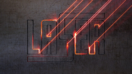 Laser Burned Logo Outline Title