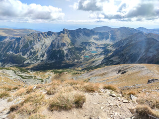 Landscape from Musala peak, Rila mountain, Bulgaria