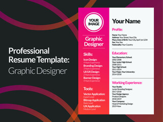 Graphic Designer Resume Design Template