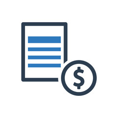 Documents papers icon - Invoice receipt icon