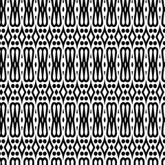 Geometric vector pattern with triangular elements. Seamless abstract ornament for wallpapers and backgrounds. Black and white patterns..