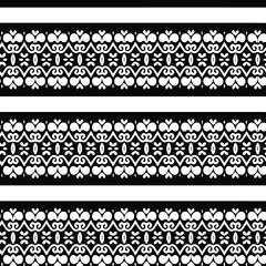 Geometric vector pattern with triangular elements. Seamless abstract ornament for wallpapers and backgrounds. Black and white patterns..