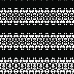 Geometric vector pattern with triangular elements. Seamless abstract ornament for wallpapers and backgrounds. Black and white patterns..