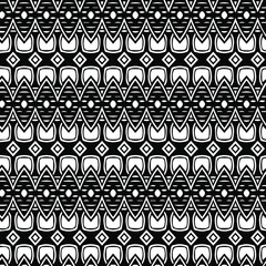 Geometric vector pattern with triangular elements. Seamless abstract ornament for wallpapers and backgrounds. Black and white patterns..