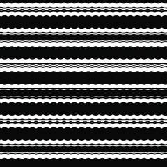 Geometric vector pattern with triangular elements. Seamless abstract ornament for wallpapers and backgrounds. Black and white patterns..