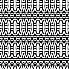 Geometric vector pattern with triangular elements. Seamless abstract ornament for wallpapers and backgrounds. Black and white patterns..
