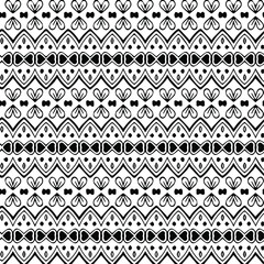 Geometric vector pattern with triangular elements. Seamless abstract ornament for wallpapers and backgrounds. Black and white patterns..
