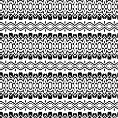 Geometric vector pattern with triangular elements. Seamless abstract ornament for wallpapers and backgrounds. Black and white patterns..