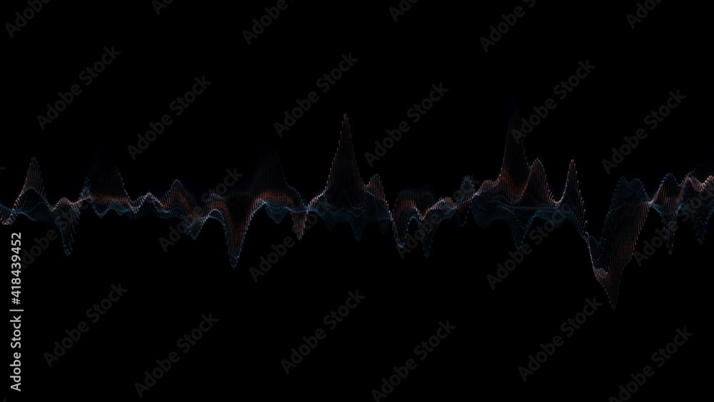 Poster 4k abstract animation glowing lines background. wavy form neon line structure. futuristic blue color