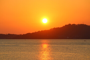 beautiful sunset over the sea