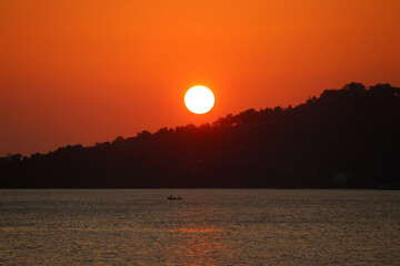 beautiful sunset over the sea
