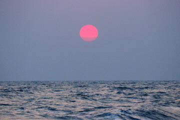 beautiful sunset over the sea