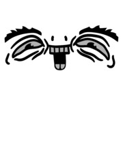 Verrücktes Cartoon Gesicht 