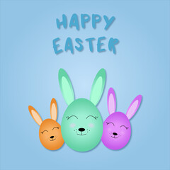 Easter holiday greeting card or banner template