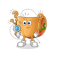 burrito searching illustration. character vector