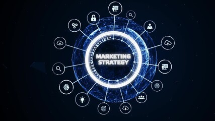 Business, Technology, Internet and network concept. Digital Marketing content planning advertising strategy concept