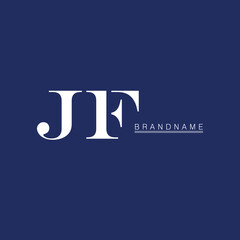 the letter JF. vector logo monogram alphabet minimalist design