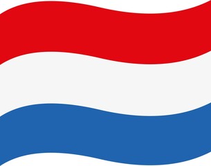 Vector emoticon illustration of the Netherlands flag