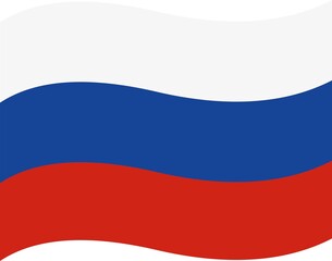 Vector illustration of emoticon of Russian flag