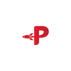 simple P letter vector logo