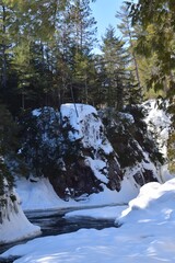 Darwin waterfalls in southern Quebec