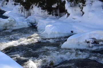Darwin waterfalls in southern Quebec