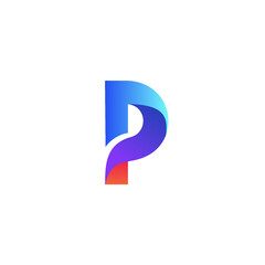 Colorful letter p logo