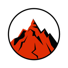 mountain vector circle triangles