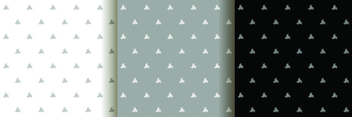 A set of seamless patterns in a classic style. Strict correct pattern for the fabric. Geometric pattern. Speckled fabric.