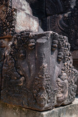 Banteay Srei Temple is an ancient temple in archaeological site in Cambodia.