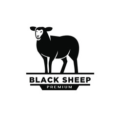 Sheep farm vintage logo icon design