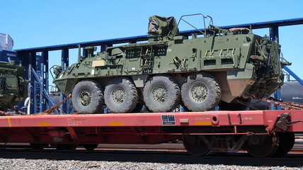 Military Train In CA Desert