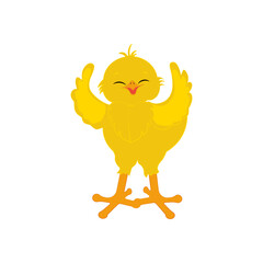 Chick bird cute little animal vector illustration