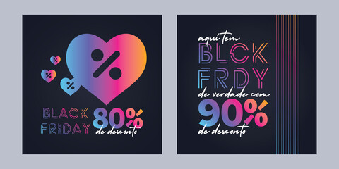 Black Friday Vector Elements. Typographic Layout Saying 
