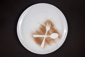 traditional Italian sweet tiramisu cake dessert in decorate dish