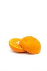 Fresh citrus fruit on white background