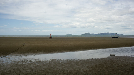 Fototapeta na wymiar beautiful landscape of beach side at Hua Hin Thailand