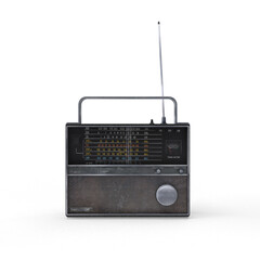 radio on white background