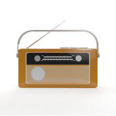 radio on white background