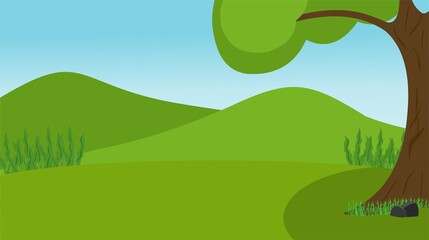 landscape with trees and mountains