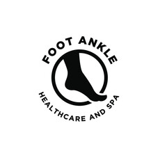 ankle foot podiatry logo icon design