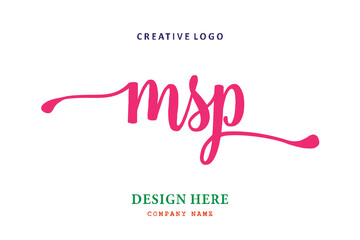 Obraz na płótnie Canvas MSP lettering logo is simple, easy to understand and authoritative